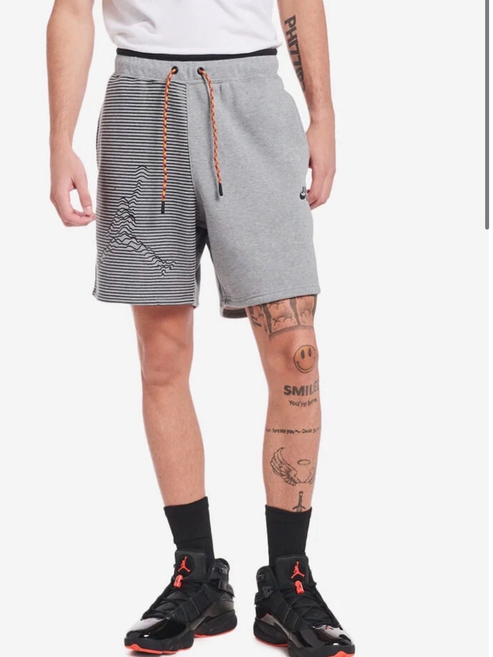 Nike Jordan Jumpman Men's Grey Drawstring Athletic Fleece Shorts